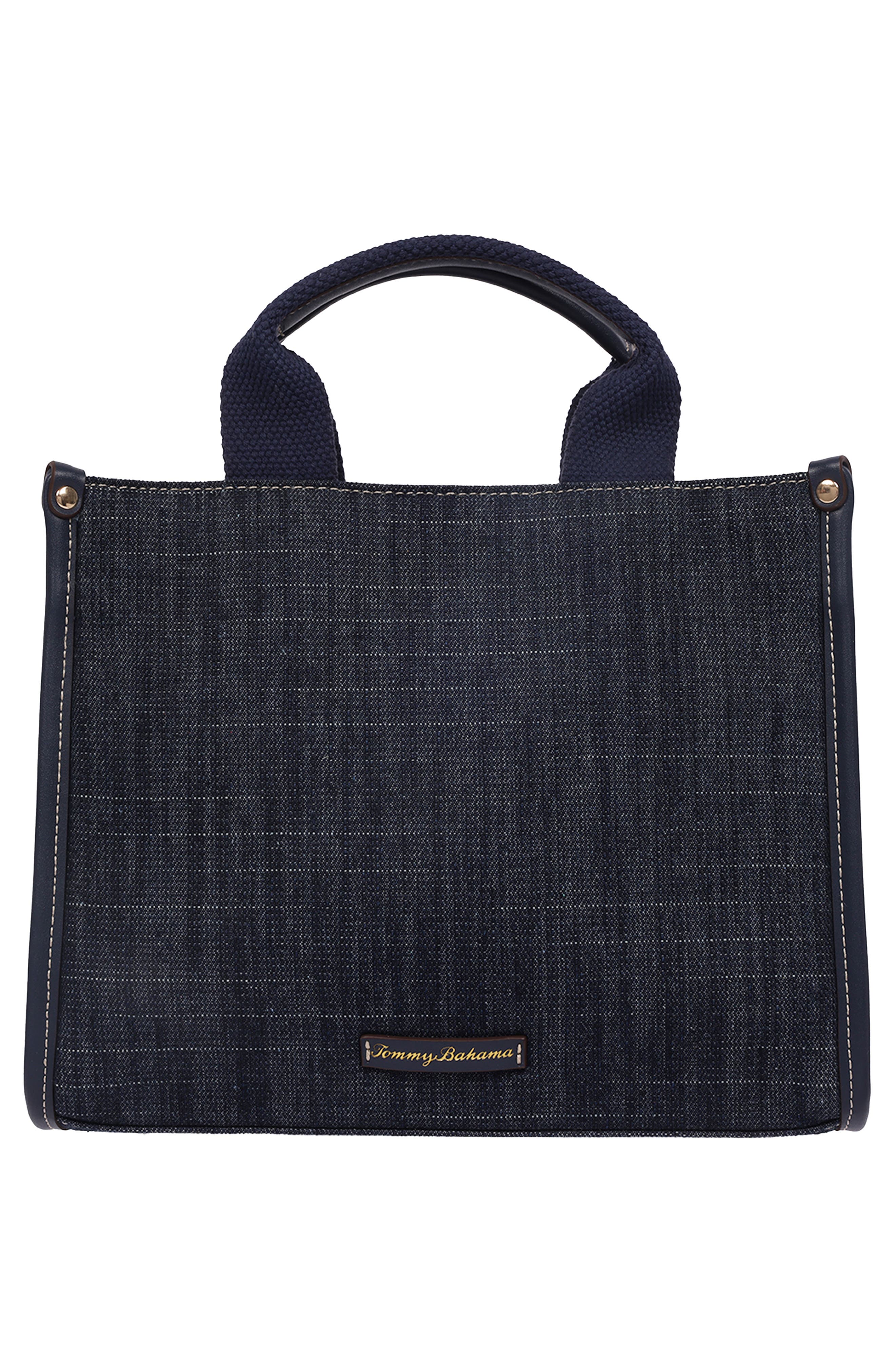 Tommy Bahama Dorothy Medium Denim Tote Bag, Alternate, color, Dark Denim