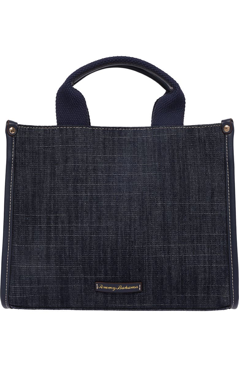 Tommy Bahama Dorothy Medium Denim Tote Bag, Alternate, color, Dark Denim