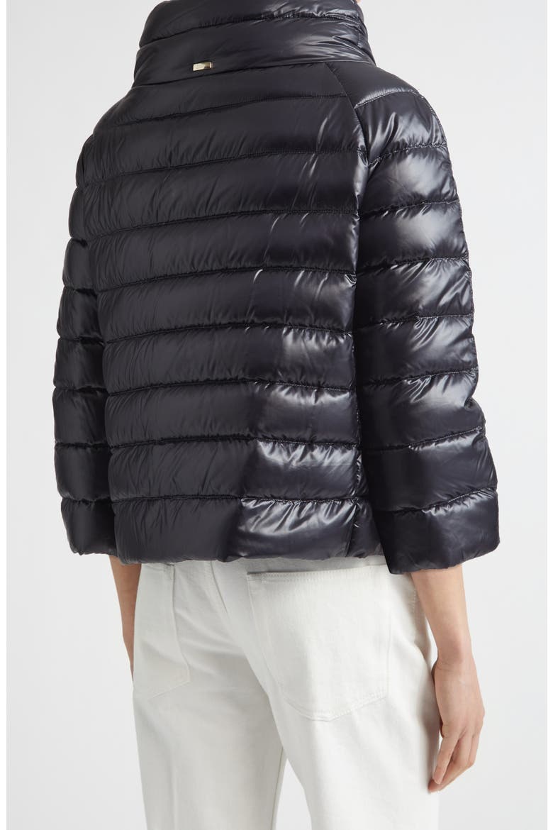 Shiny Short Hooded Down Puffer Jacket, Alternate, color, 9004 CELESTE