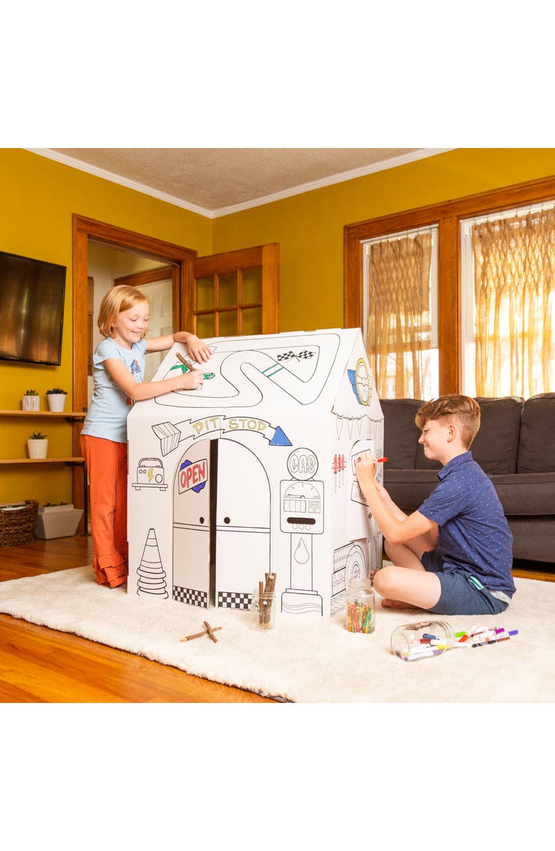 Easy Playhouse Garage Kids Art And Craft, Alternate, color, Multicolored