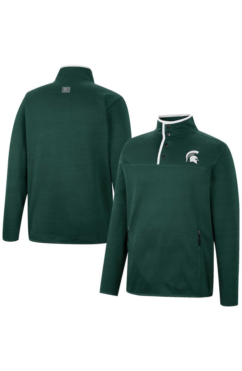 COLOSSEUM Men's Colosseum Green Michigan State Spartans Rebound Quarter-Snap Jacket, Main, color, Green
