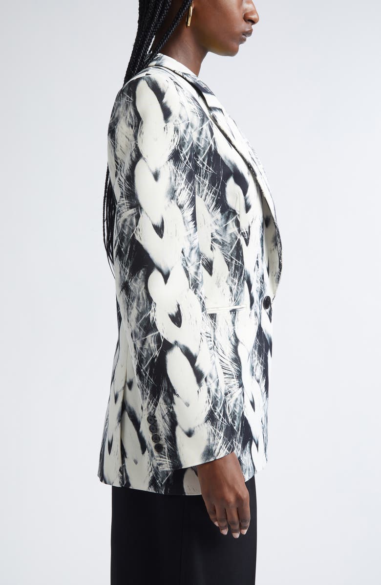 Givenchy Hair Print Wool Blend Blazer, Alternate, color, Black/ White