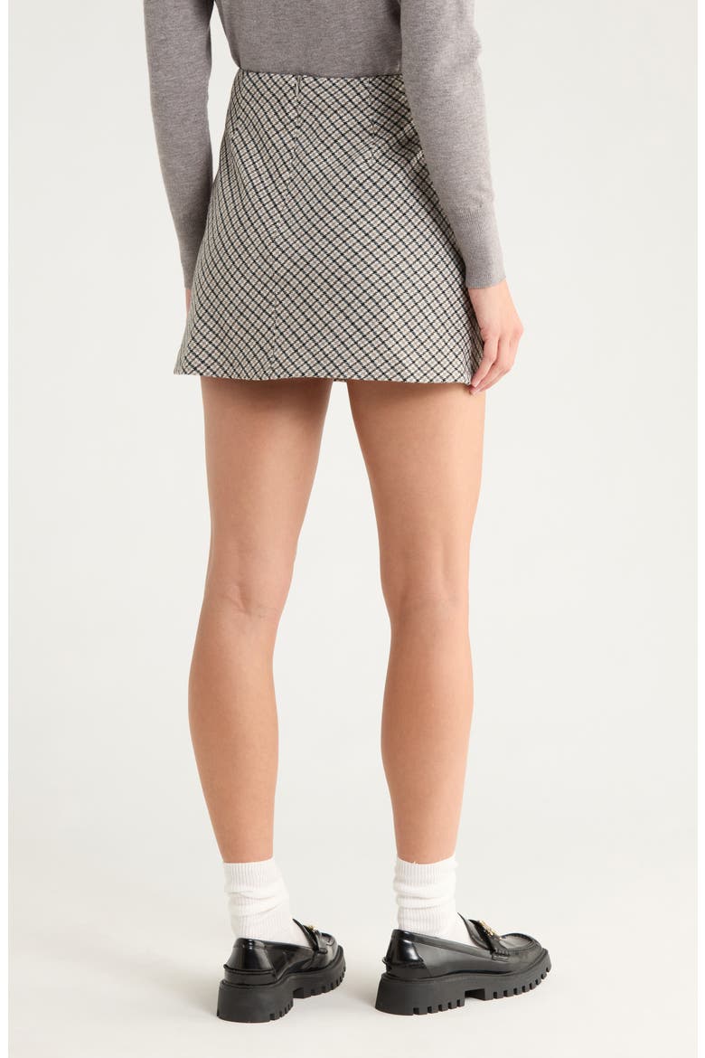 Print Miniskirt, Alternate, color, BLACK CHARCOAL