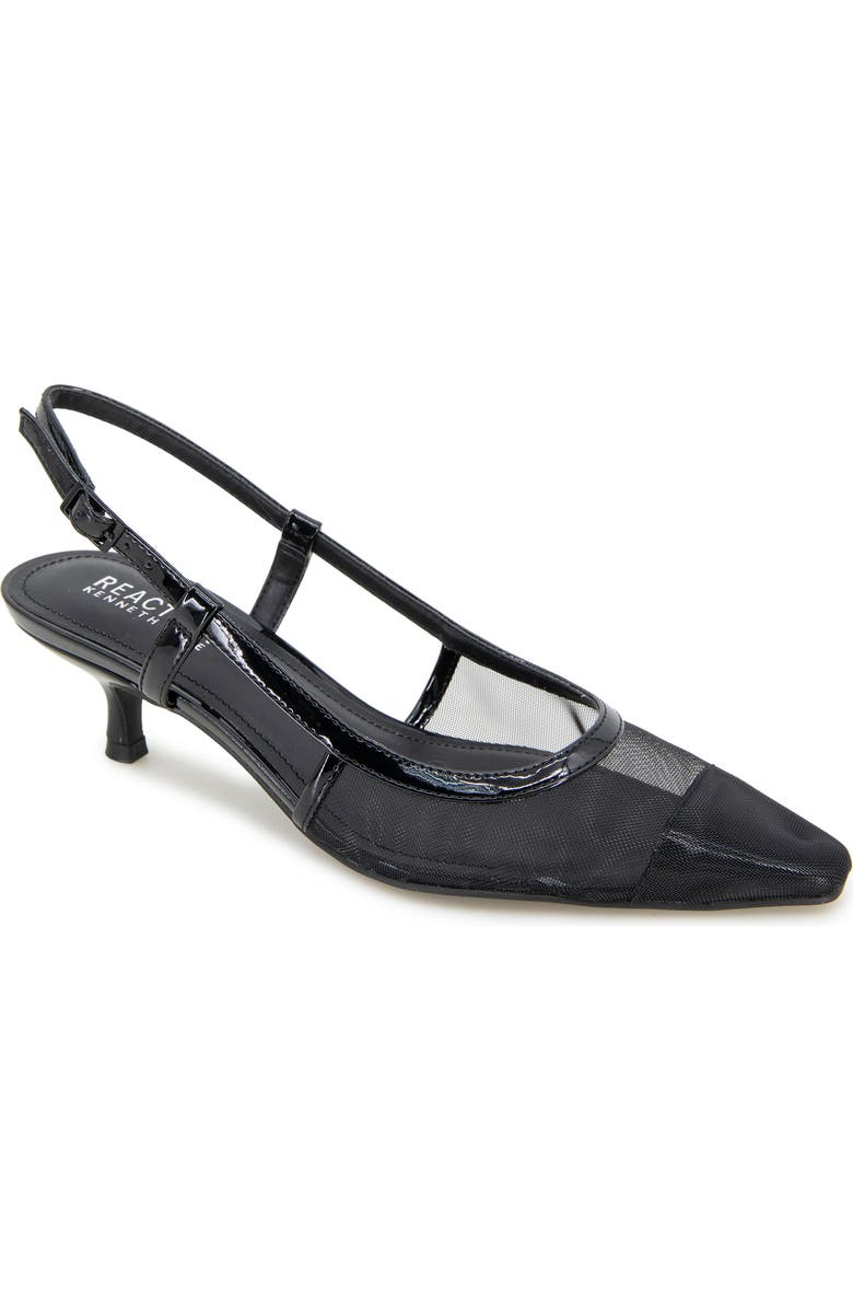 Reaction Kenneth Cole Maggie Mesh Slingback Pump, Main, color, Black Mesh