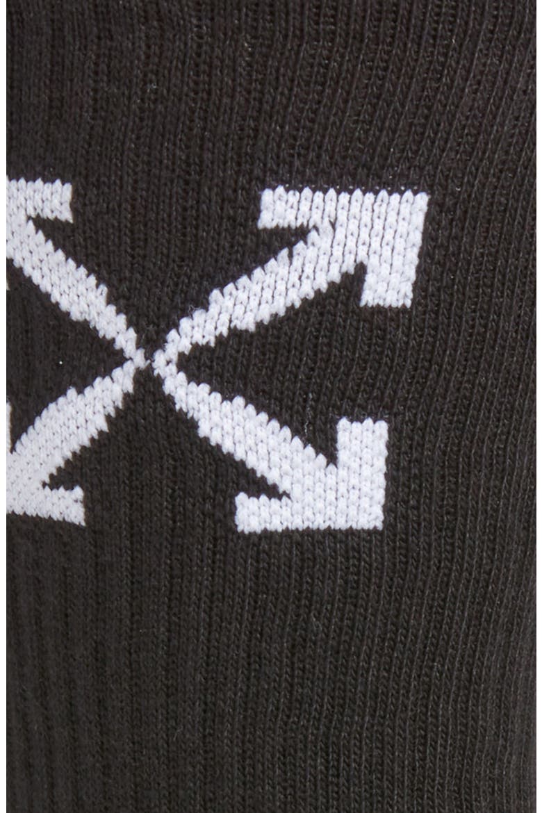 Arrows Crewneck Socks, Alternate, color, BLACK WHITE