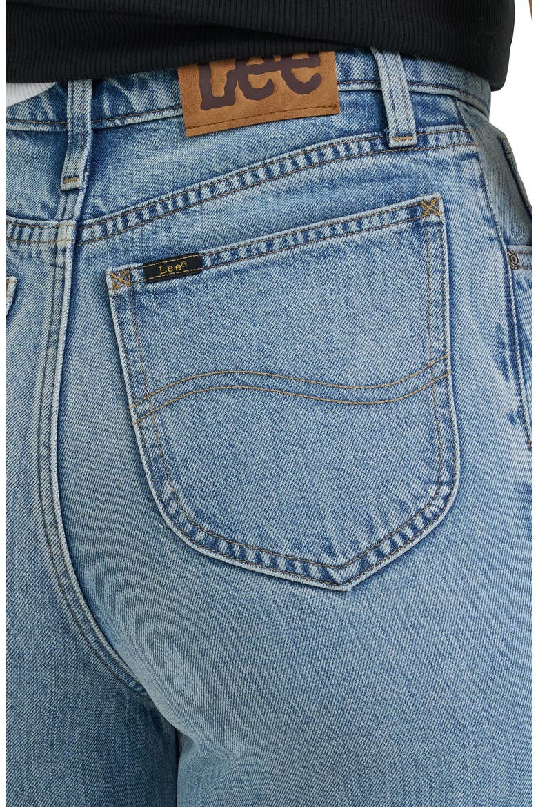 Retro High Waist A-Line Jeans, Alternate, color, COTTAGE WASH