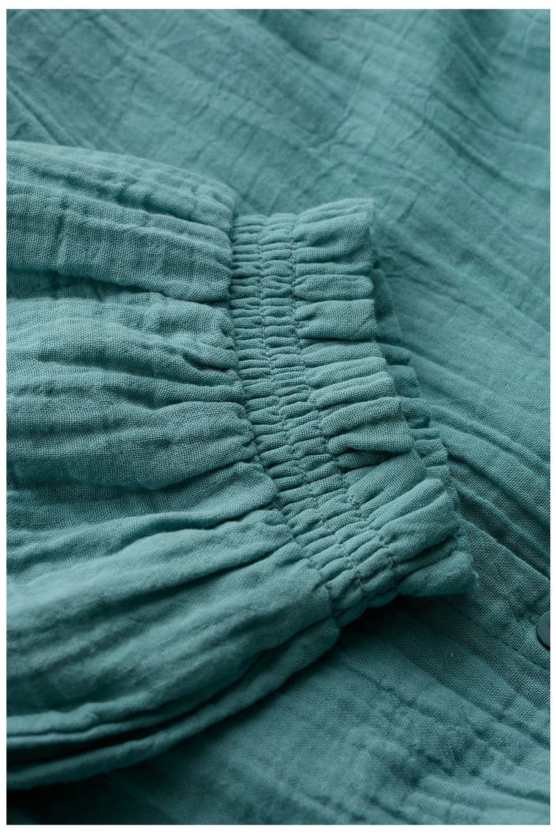 Shore Path Organic Cotton Gauze Midi Dress, Alternate, color, SARDINE