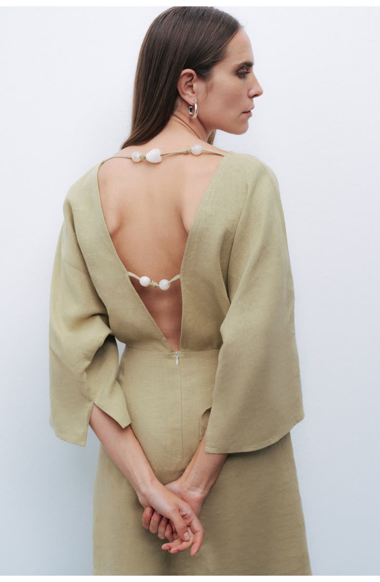 Nocturne Beaded Back Detailed Mini Dress, Alternate, color, 