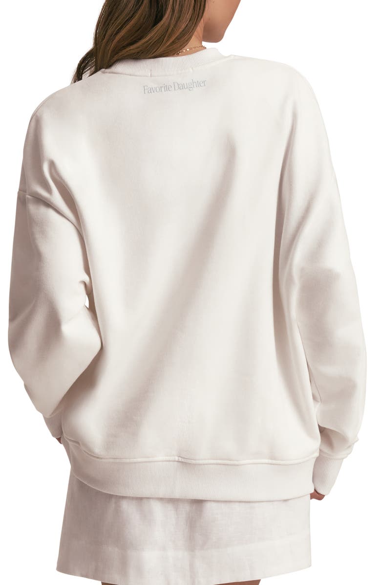 Favorite Daughter Favorite Bride Cotton Blend Sweatshirt, Alternate, color, Bright White
