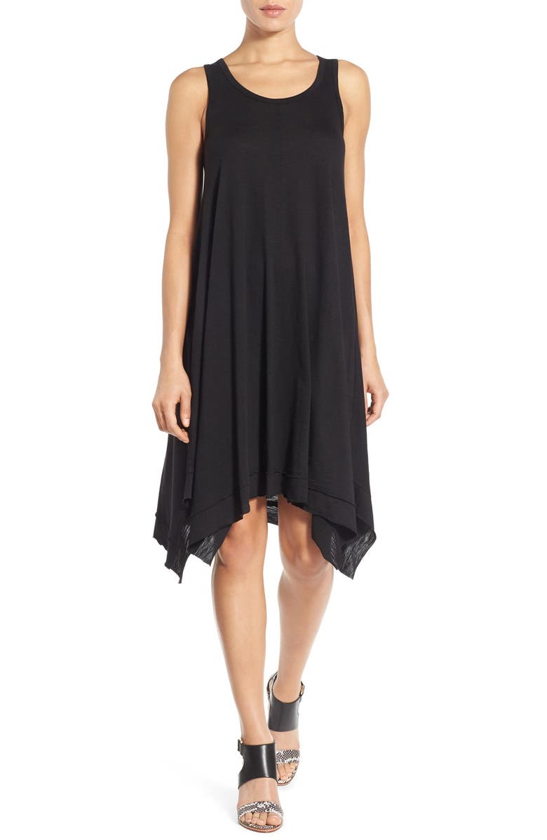 Caslon<sup>®</sup> Handkerchief Hem Slub Knit Tank Dress, Main, color, 