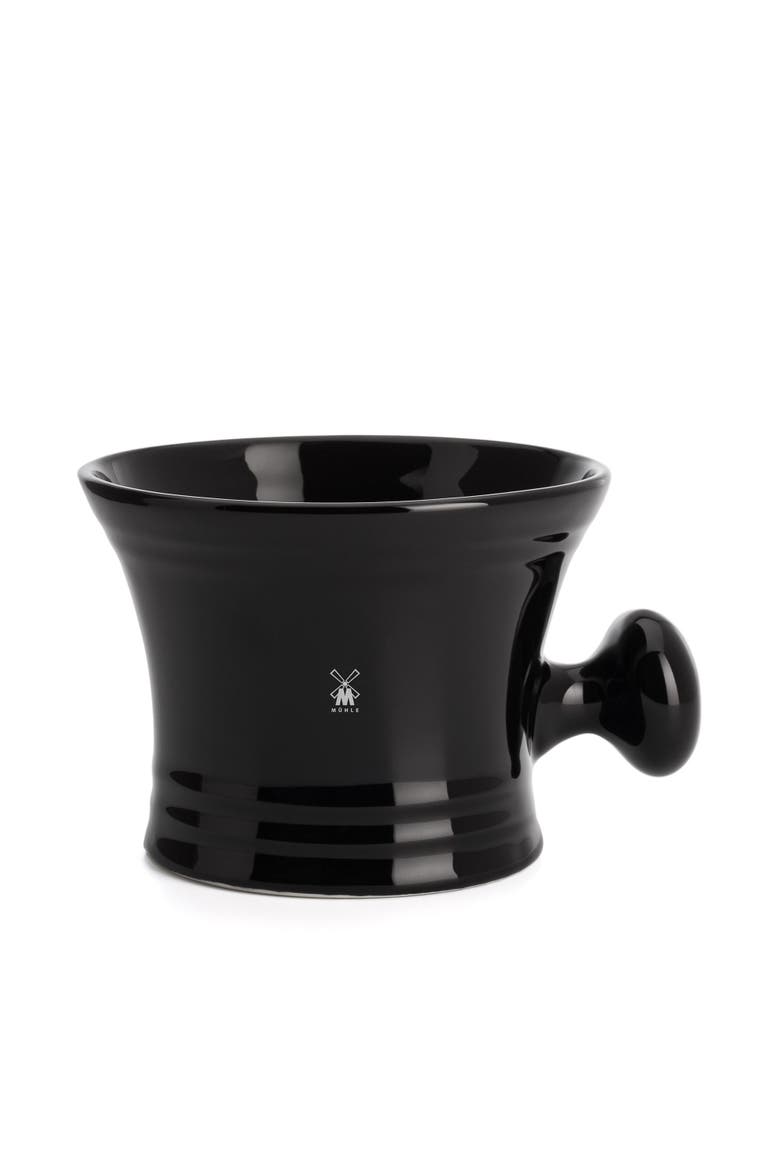 Black Porcelain Shaving Mug with Handle, Main, color, Black Porcelain