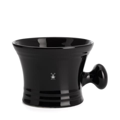 Black Porcelain Shaving Mug with Handle