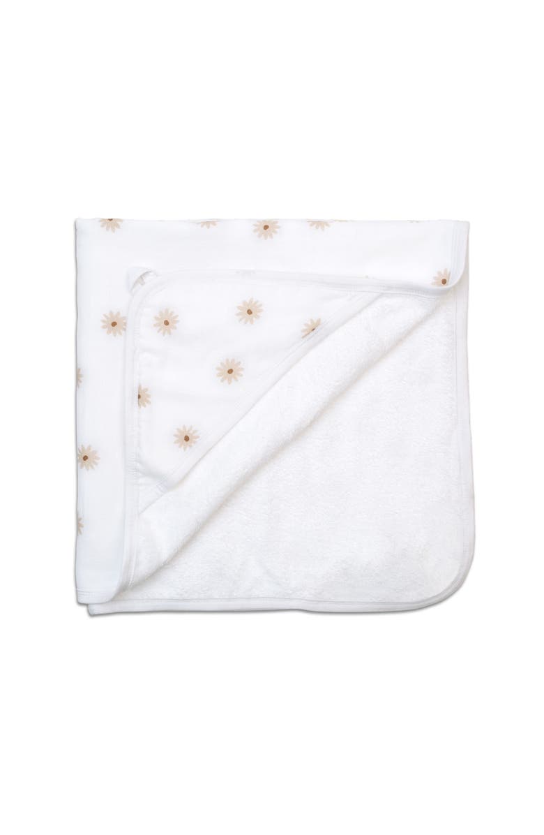 Lulujo Hooded Towel, Main, color, Daisies