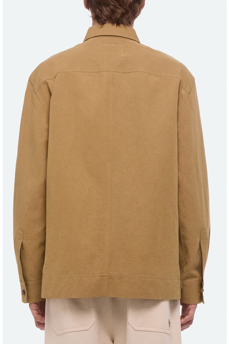 Sailor Cotton & Linen Button-Up Overshirt, Alternate, color, TRENCH