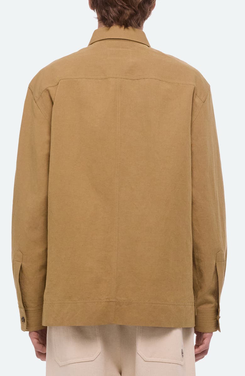 Helmut Lang Sailor Cotton & Linen Button-Up Overshirt, Alternate, color, 