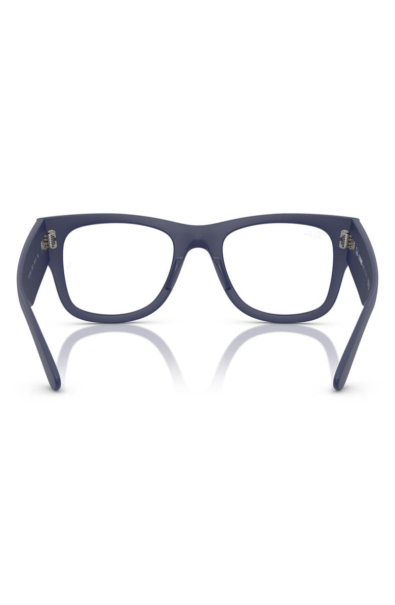 Ray-Ban Mega Wayfarer Liteforce 50mm Rectangular Optical Glasses, Alternate, color, Blue