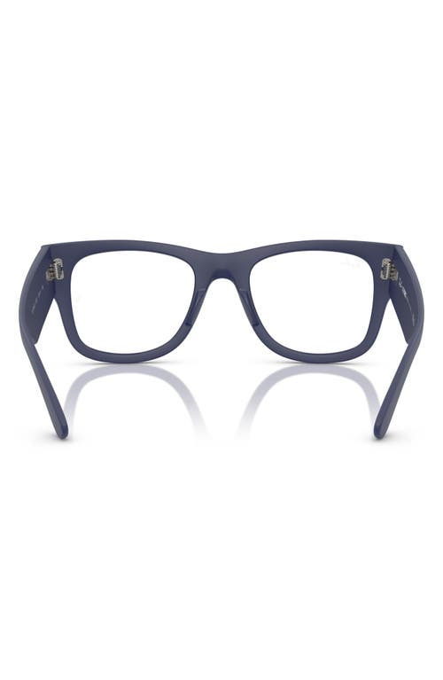 Ray Ban Ray-ban Mega Wayfarer Liteforce 50mm Rectangular Optical Glasses In Blue