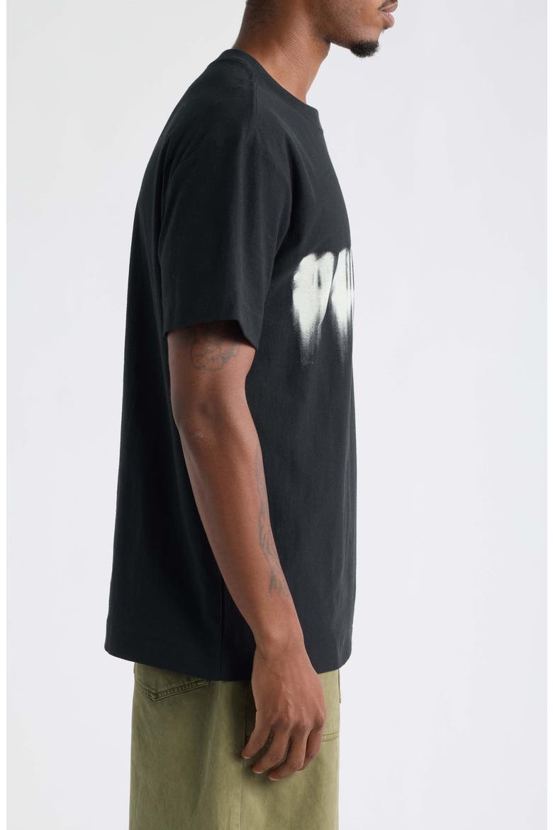 Textured Cotton Graphic T-Shirt, Alternate, color, BLACK