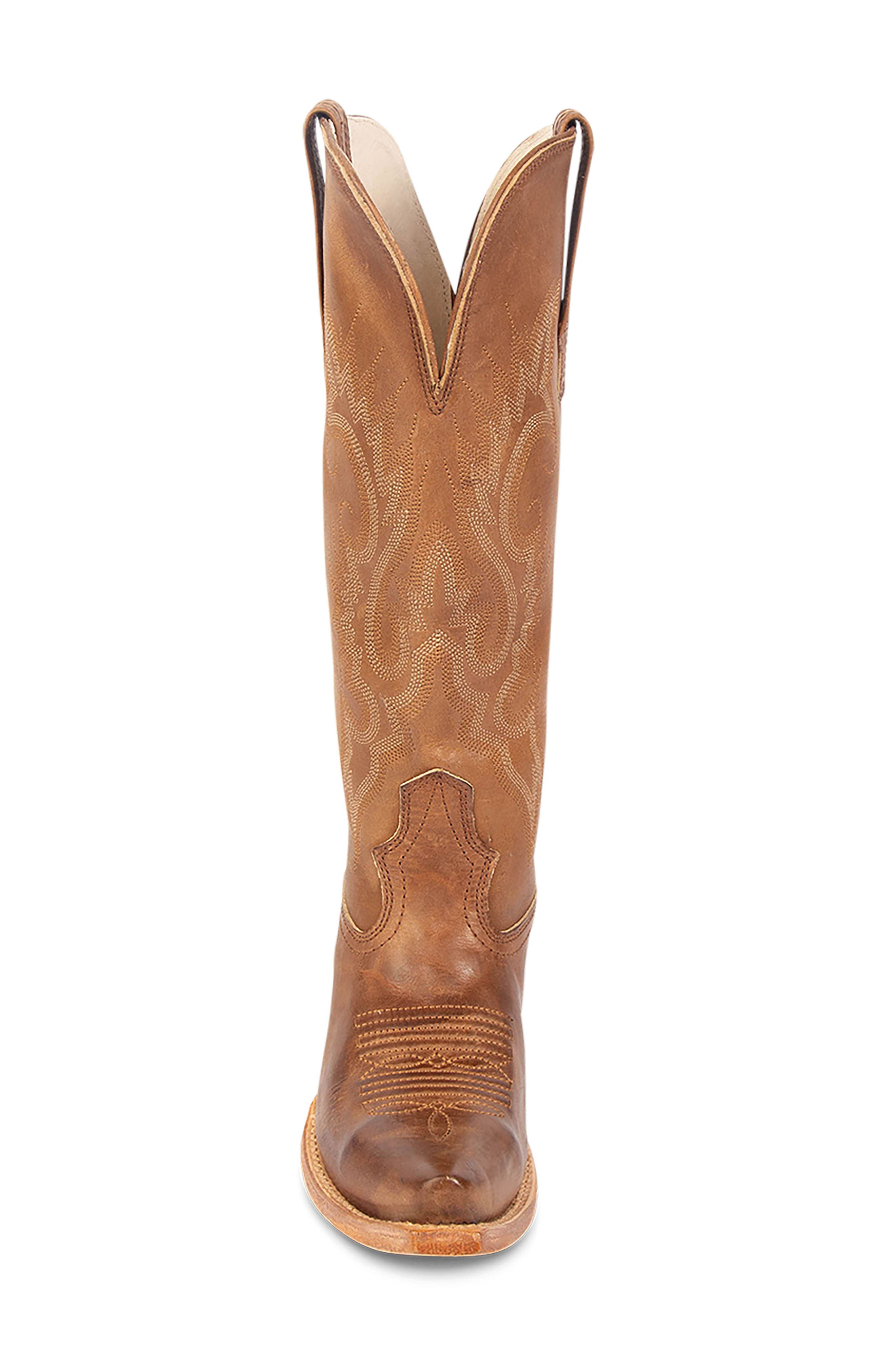 Woodland Leather Western Boot, Alternate, color, TAN