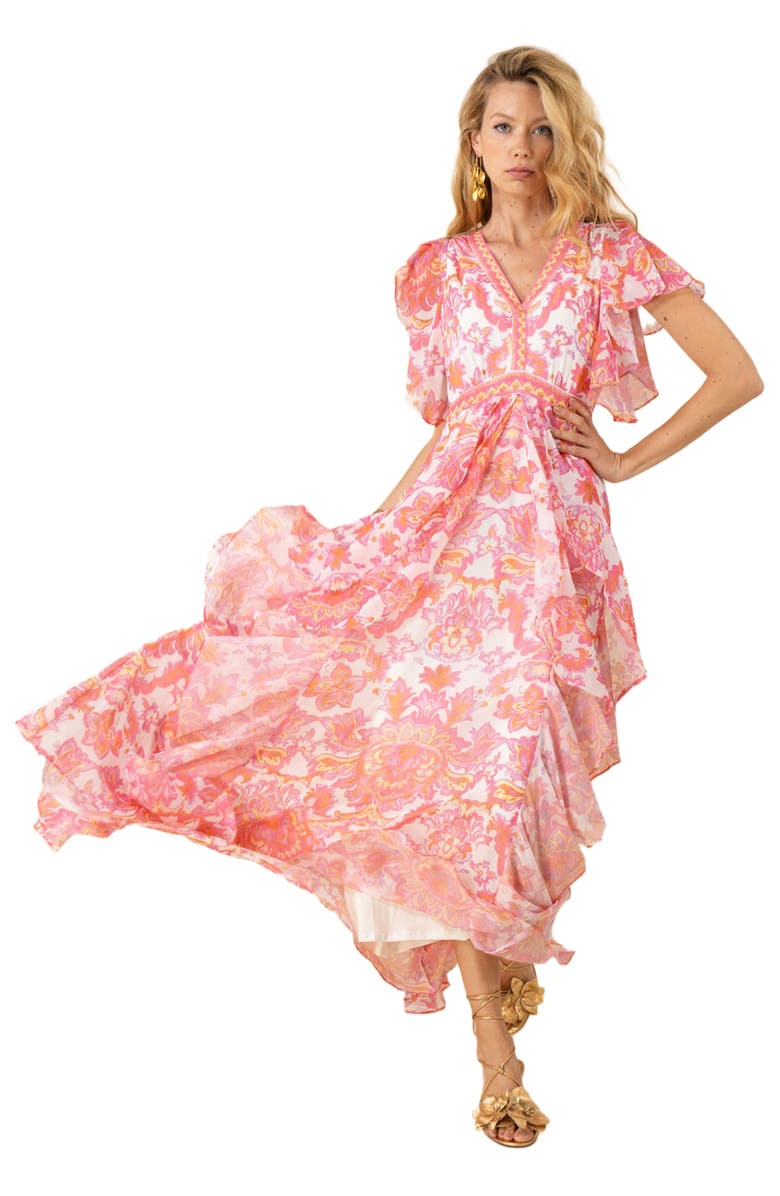 Hale Bob Aleah Chiffon Dress, Alternate, color, 