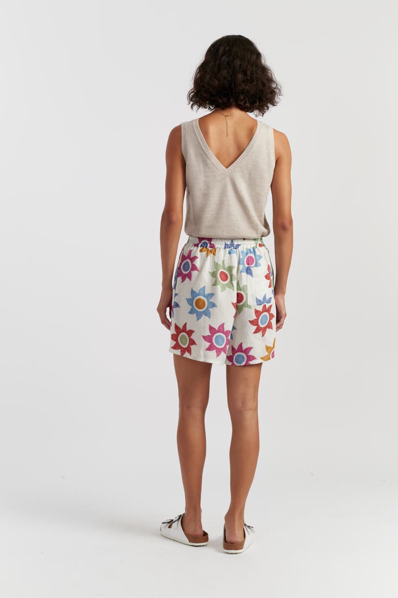 Cotton Sol Shorts, Alternate, color, Cream/Multi