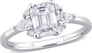 DELMAR Emerald Cut Lab-Created Moissanite Ring