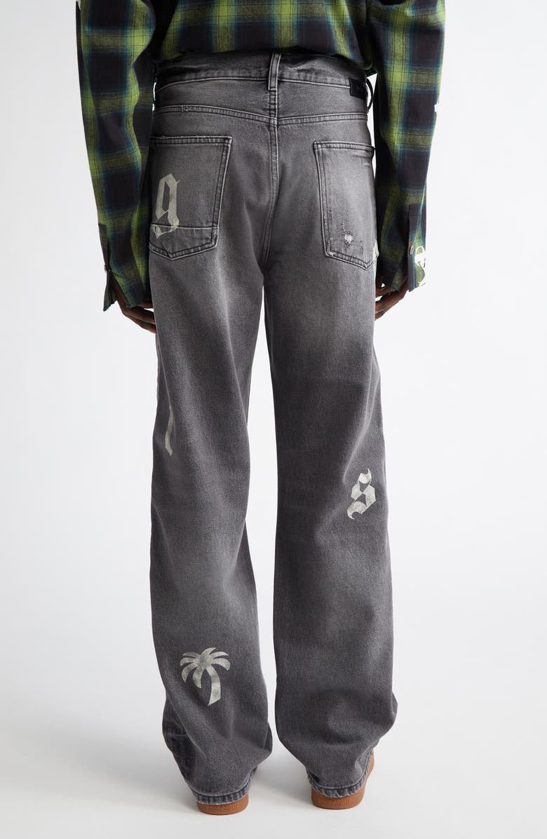 Palm Angels Logo Baggy Jeans, Alternate, color,