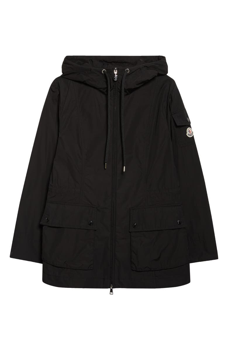 Moncler Leandro Short Hooded Parka, Main, color, Black