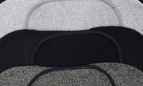 Nordstrom Rack Pillow Sole 5-pack No-show Socks In Grey Heather -black