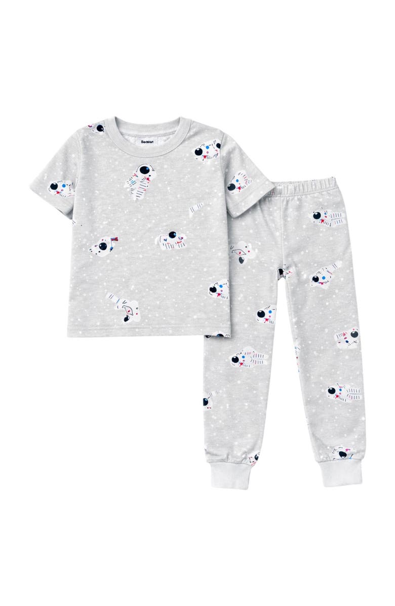 BenBen Kids Toddler Boy Long Sleeve Pajamas Set Snug Fit Soft & Stylish Cozy Comfortable Sleepwear Sets, Alternate, color, Grey