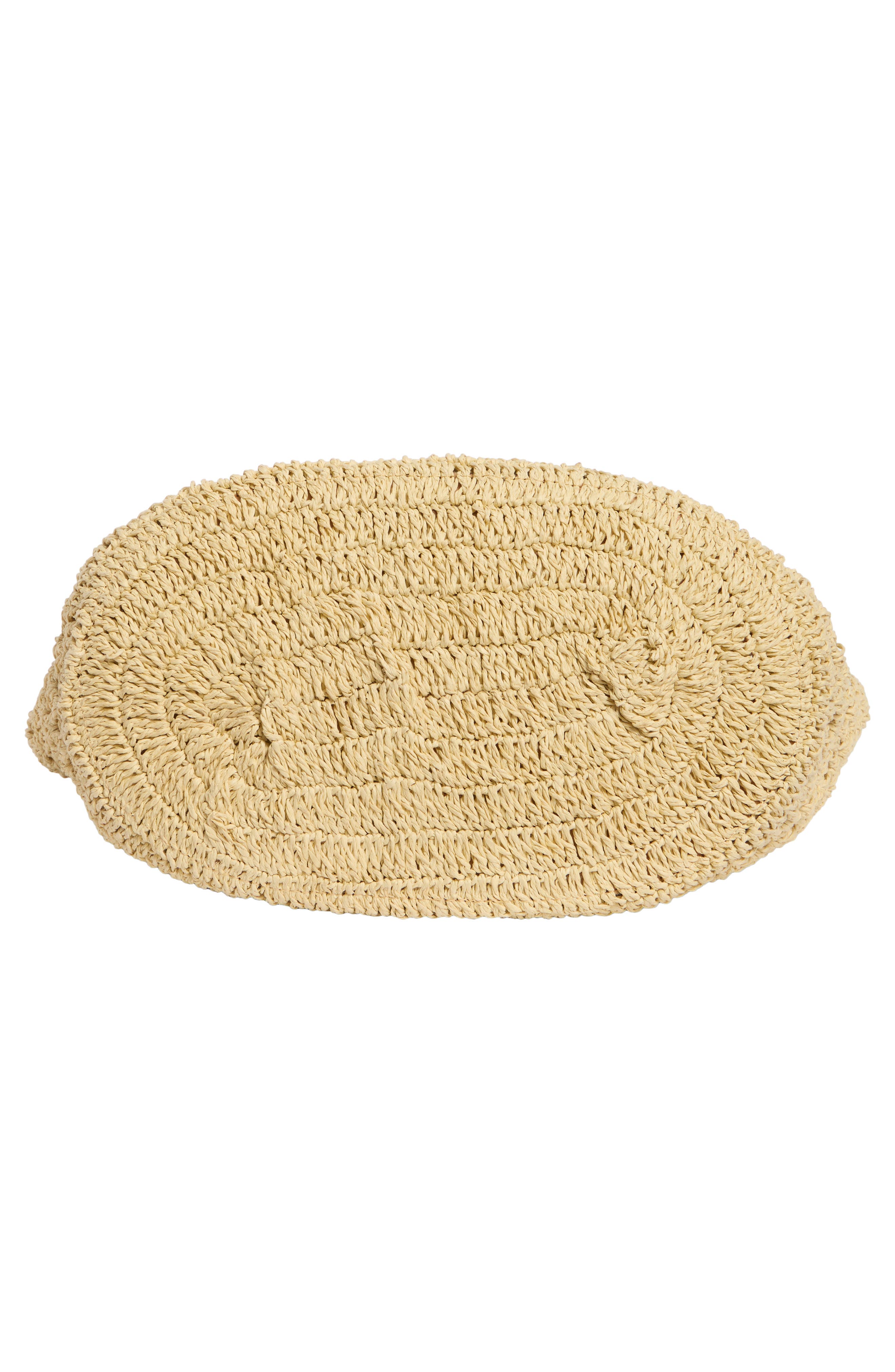 Woven Raffia Tote Bag, Alternate, color, NATURAL BLACK