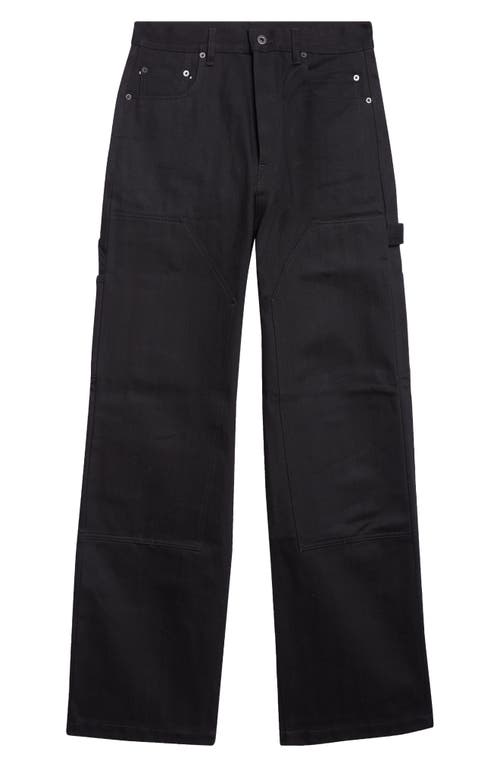 Rick Owens Drkshdw Black Porterville Double Knee Geth Cut Jeans In Black