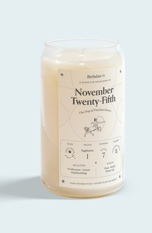 Birthdate Co. The November Birthday Candle In November 25th