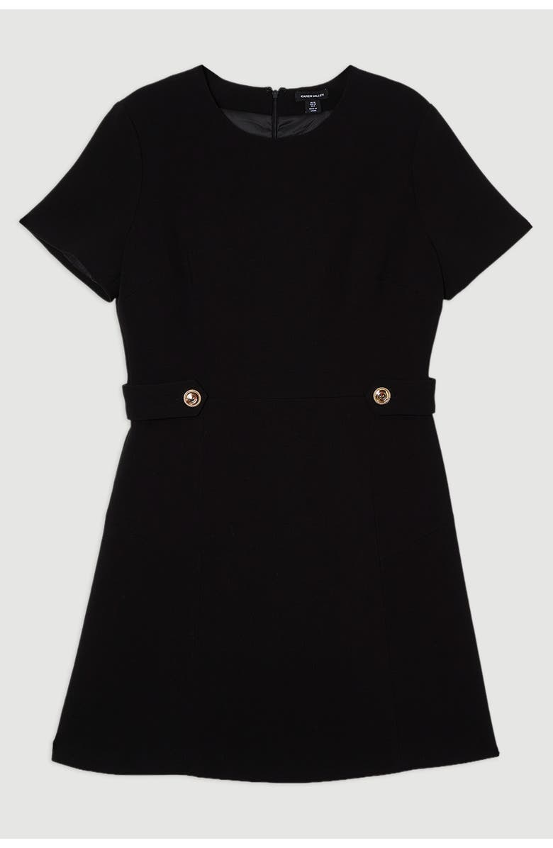 Karen Millen Detail Tailored Mini Dress, Alternate, color, Black