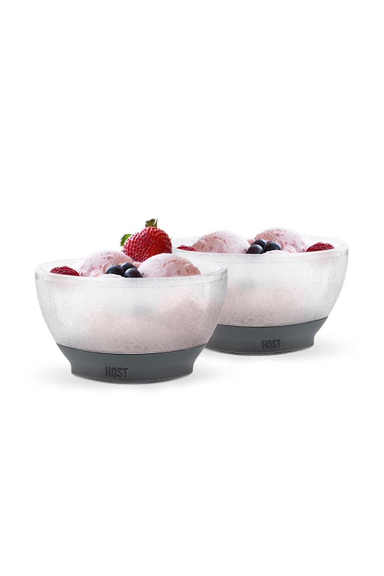 Ice Cream FREEZE Cooling Bowl Set of 2, Main, color, Gray