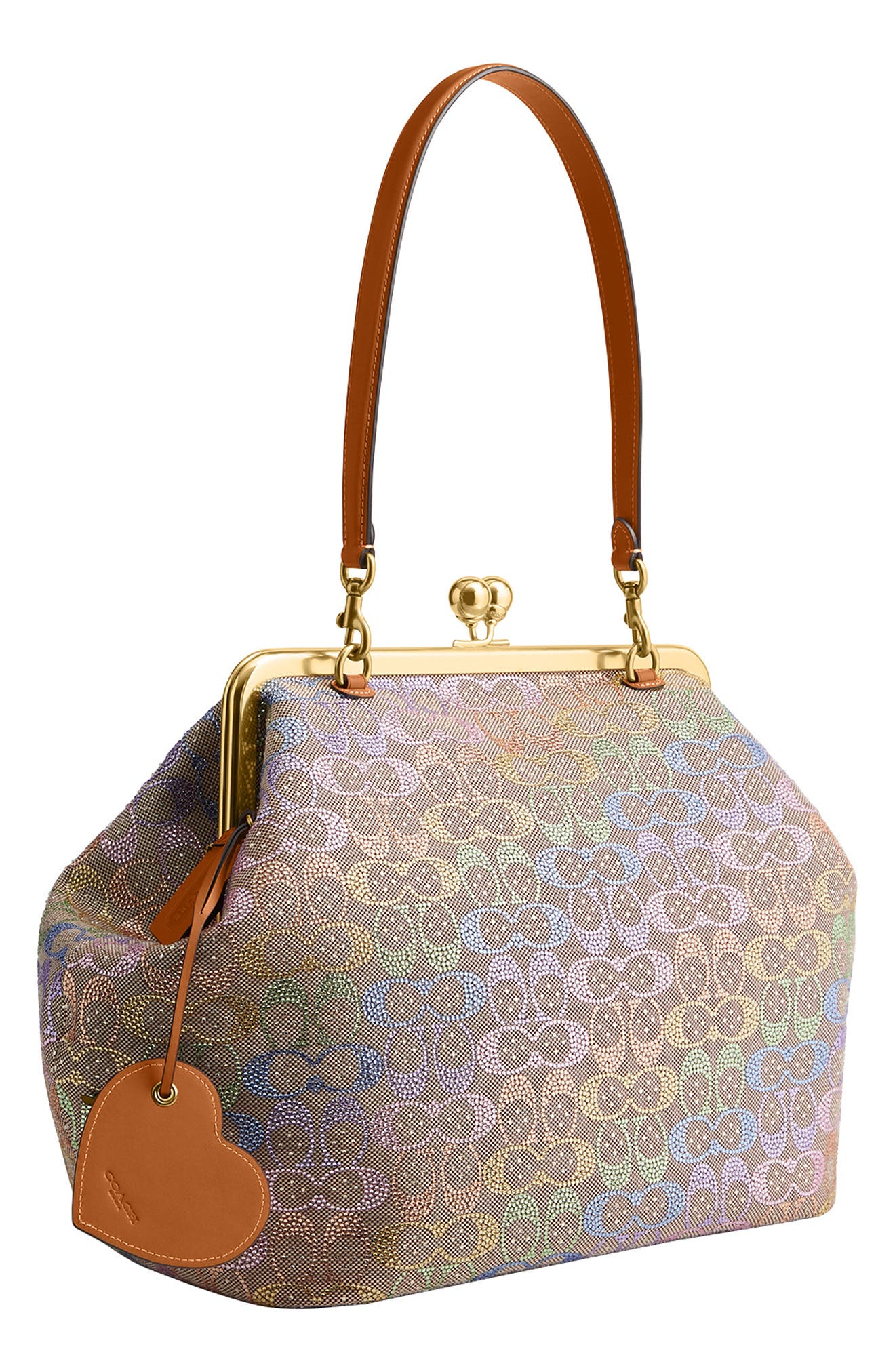 COACH Crystal Signature Jacquard Frame Bag, Alternate, color, 