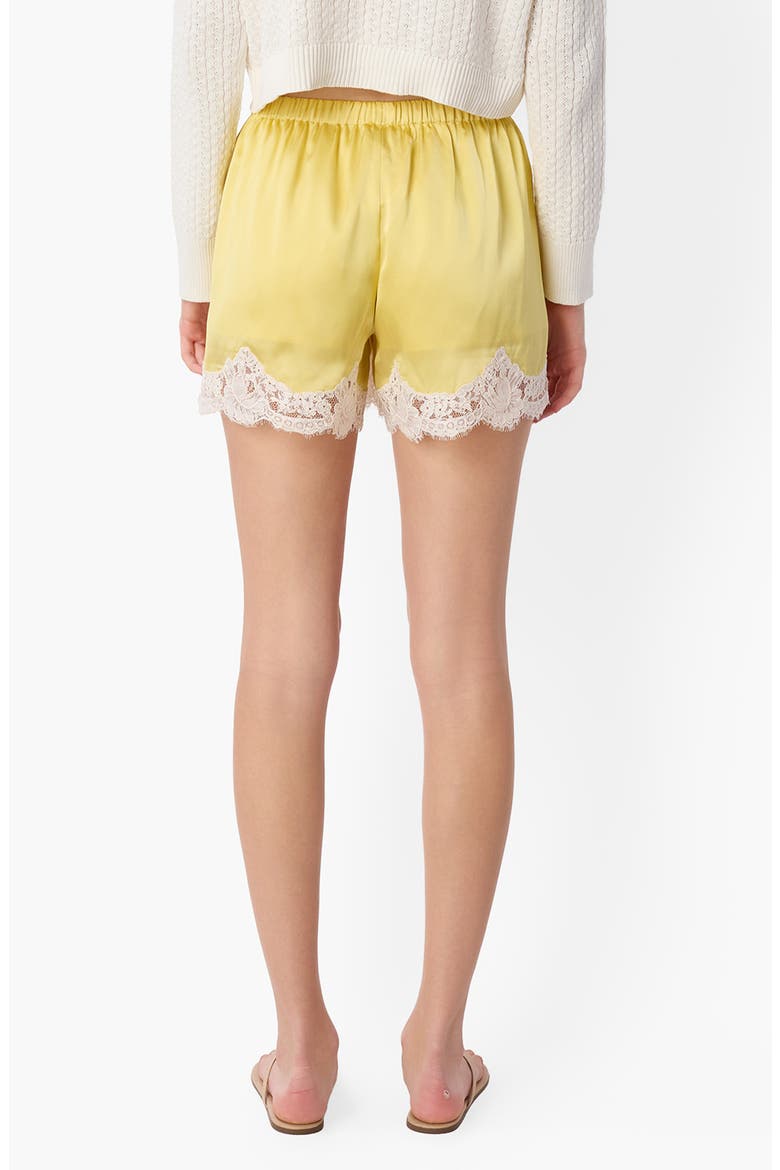 Anora Silk Shorts, Alternate, color, CUSTARD