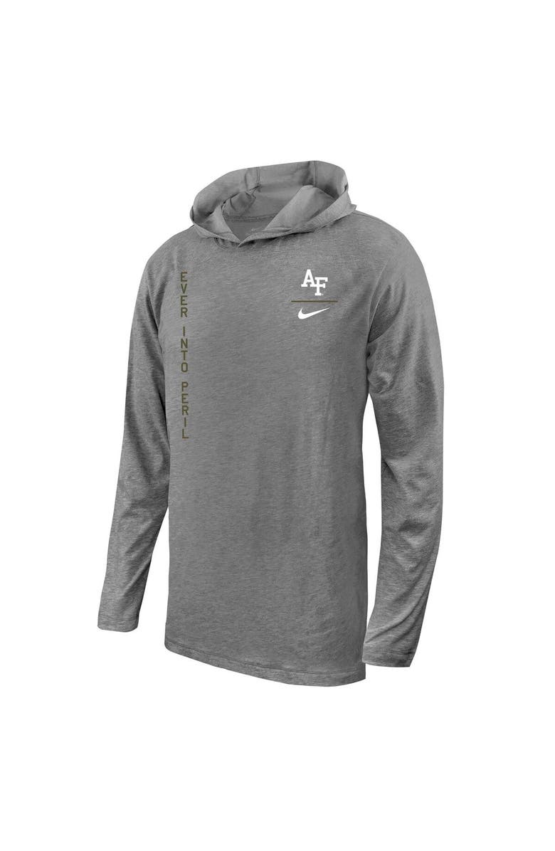 Nike Men's Nike Heather Gray Air Force Falcons Rivalry Pullover Long Sleeve Hoodie T-Shirt, Alternate, color, Heather Gray