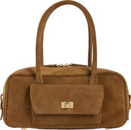 SANDRO EZMEHRALDA suede bag