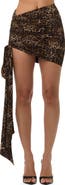 Naked Wardrobe Leopard Print Tie Miniskirt