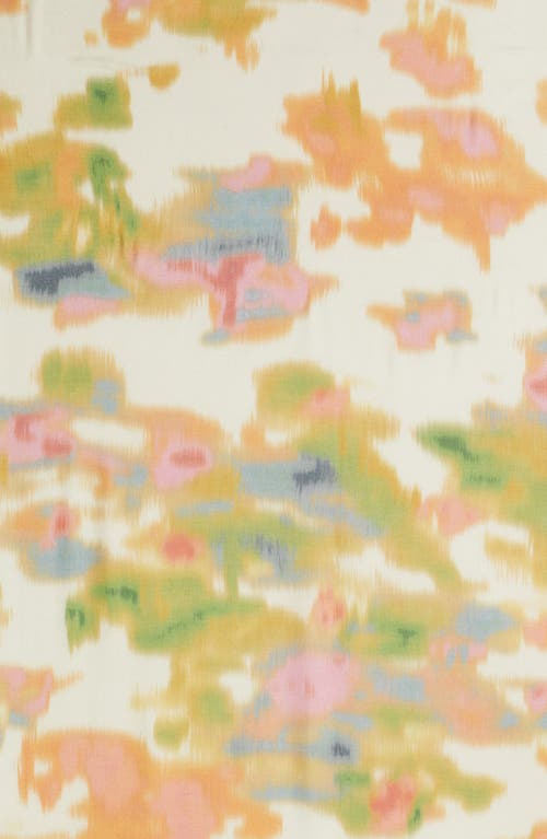 Nordstrom Cashmere & Silk Eyelash Fringe Scarf In Tan Multi Floating Pigment