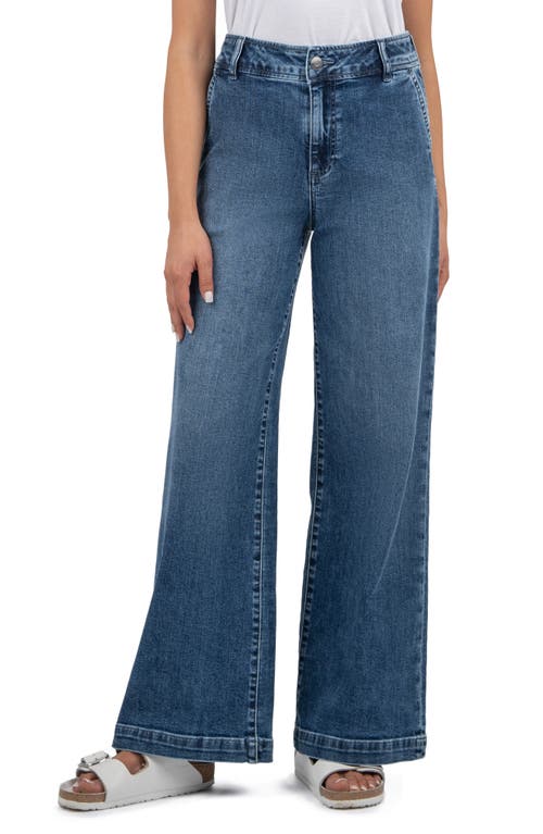 Kut From The Kloth Slash High Waist Wide Leg Jeans In Dignity
