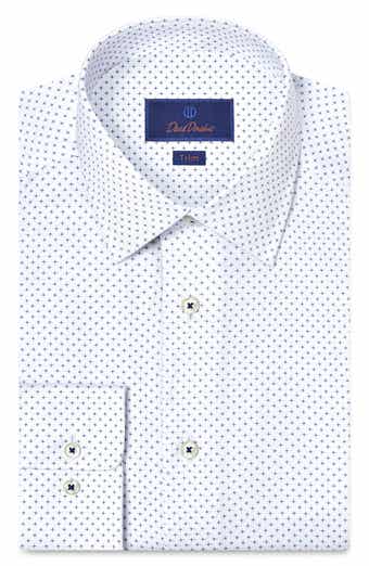 Trim Fit Neat Print Cotton Dress Shirt