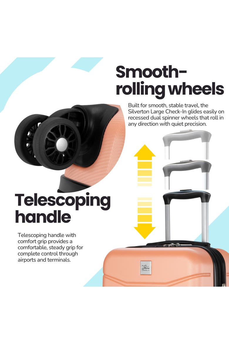 Silverton Hardside Expandable 20" Carry On Spinner Luggage, Alternate, color, Papaya Punch