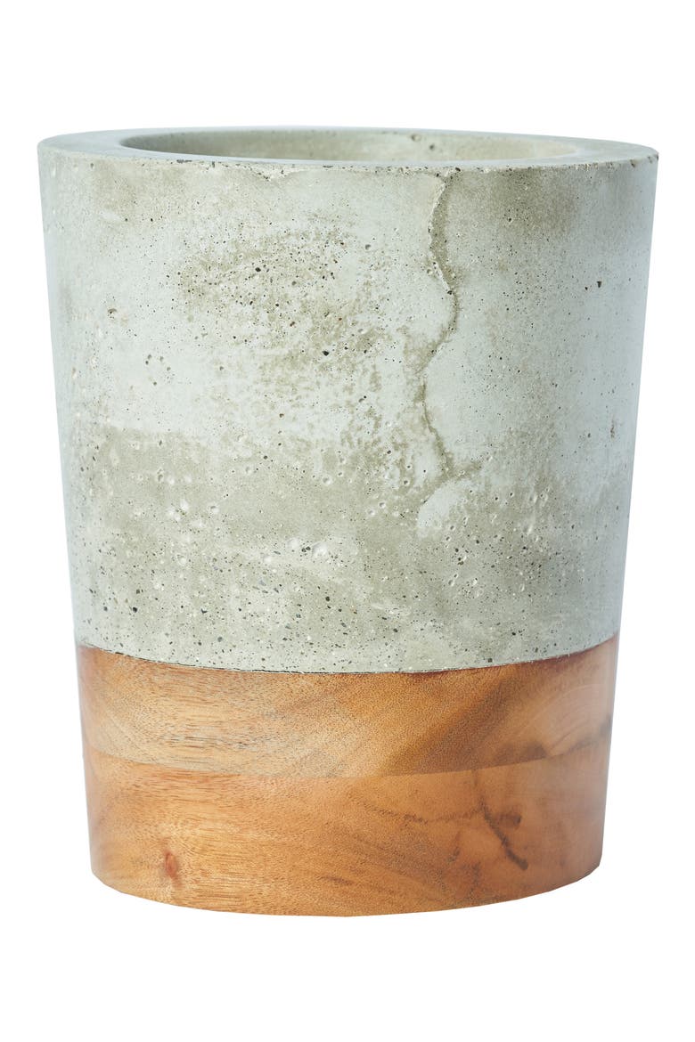 Concrete & Wood Planter, Main, color, GREY CONCRETE AND WOOD-LARGE