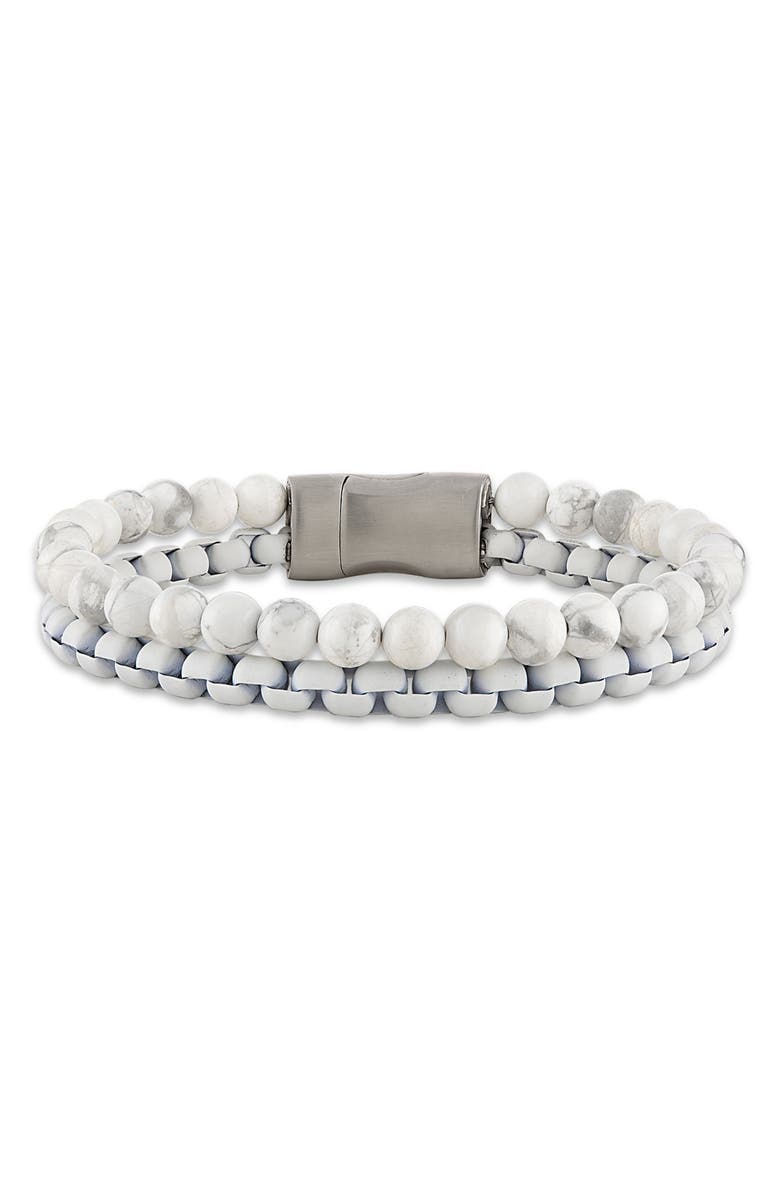 Esquire Men's Howlite Bracelet, Main, color, 