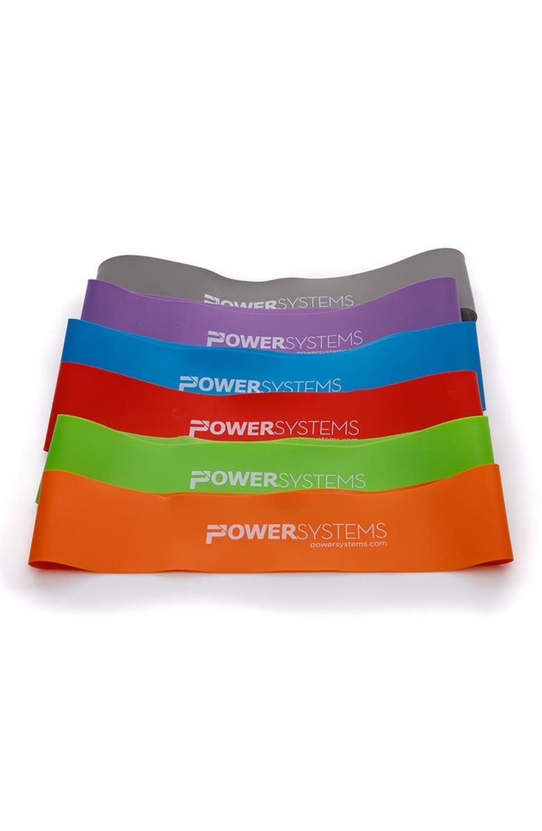 Power system 9" Mini Versa-Loop Exercise Bands Portable Resistance Bands, Alternate, color, Multicolor