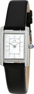 PORSAMO BLEU Karolina Diamond Leather Strap Watch, 21.5mm x 30mm - 0.06 ct.