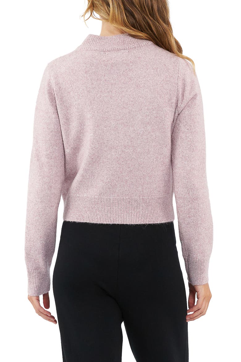 Tia Crop Maternity/Nursing Sweater, Alternate, color, PINK MARLE