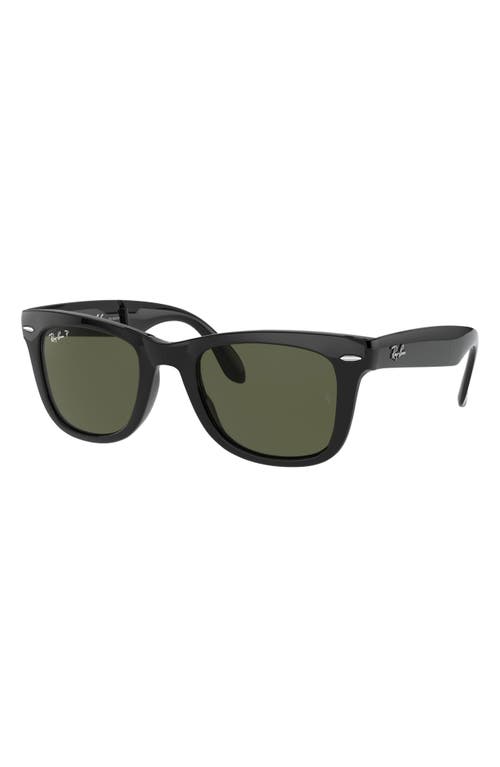 Ray Ban Ray-ban Wayfarer 50mm Polarized Folding Sunglasses In Multi